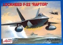 Plastikowy Model Samolotu F-22 RAPTOR + podkład, lakier, farby, wash