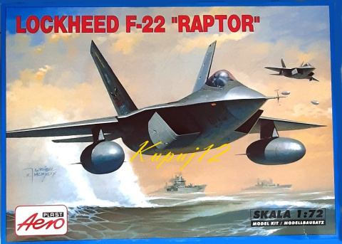 Plastikowy Model Samolotu F-22 RAPTOR + podkład, lakier, farby, wash Plastikowy Model Samolotu F-22 RAPTOR + podkład, lakier, farby, wash