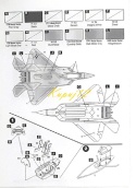 Plastikowy Model Samolotu F-22 RAPTOR + podkład, lakier, farby, wash