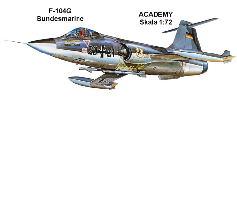 Model samolotu Lockheed F-104 Starfighter Bundesmarine + podkład, farby, lakier, wash Model samolotu Lockheed F-104 Starfighter Bundesmarine + podkład, farby, lakier, wash