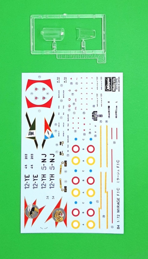 Model samolotu do sklejania MIRAGE F.1C Hasegawa Skala 1:72 00234