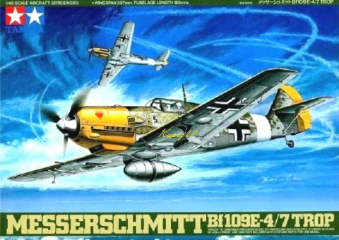 Model samolotu Messerschmitt Bf109E-4/7 Trop. Zestaw podkład, farby, lakier, wash Model samolotu Messerschmitt Bf109E-4/7 Trop. Zestaw podkład, farby, lakier, wash