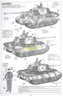 MODEL plastikowy do sklejania czołg Panzer Kampfwagen VI Tiger II King Tiger, Tygrys Królewski, skala 1:35 + farba akrylowa...