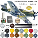 Model do sklejania amerykańskiego samolotu myśliwskiego P-51A Mustang + klej, farby akrylowe modelarskie, podkład, lakier.....