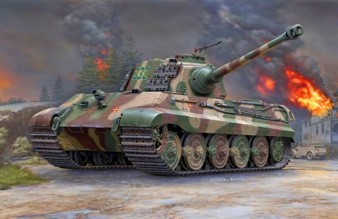 PANZER Tiger II Ausf .B King Tiger zestaw z farbami. Ardeny 1944 rok. PANZER Tiger II Ausf .B King Tiger zestaw z farbami. Ardeny 1944 rok.