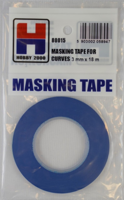 Taśma maskująca modelarska papierowa do odcinania kolorów, masking tape Hobby 2000 80003 3 mm Taśma maskująca modelarska papierowa do odcinania kolorów, masking tape Hobby 2000 80003 3 mm