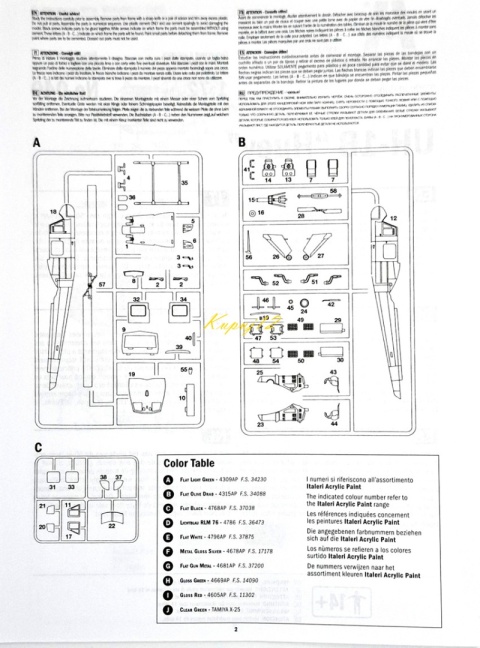 Model śmigłowca Bell UH-1B Huey Italeri Skala 1:72 040
