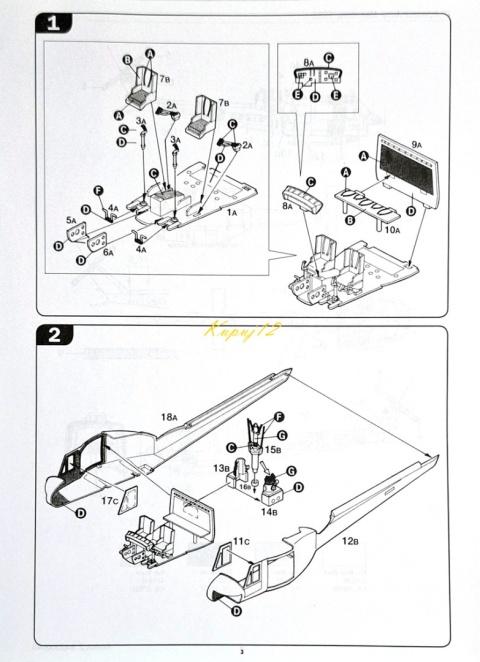 Model śmigłowca Bell UH-1B Huey Italeri Skala 1:72 040
