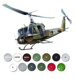 Model śmigłowca Bell UH-1B Huey Italeri Skala 1:72 040