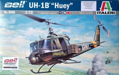 Model śmigłowca Bell UH-1B Huey Italeri Skala 1:72 040