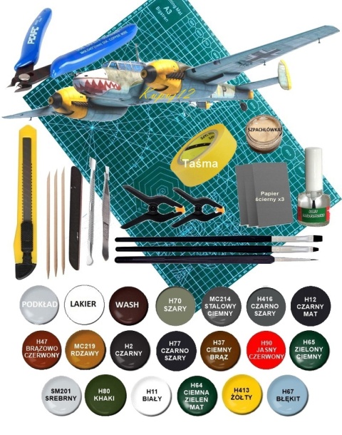 Model samolot do sklejania Messerschmitt Bf 110E Eduard Skala 1:72 7464