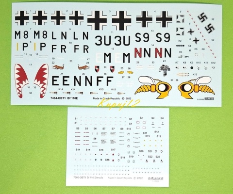 Model samolot do sklejania Messerschmitt Bf 110E Eduard Skala 1:72 7464