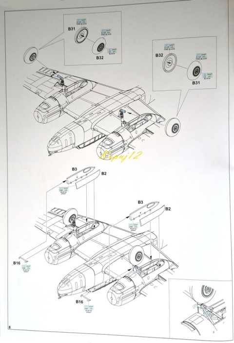 Model samolot do sklejania Messerschmitt Bf 110E Eduard Skala 1:72 7464