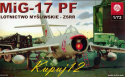 MODEL do sklejania samolot MIG-17 PF + podkład, farby, lakier, wash