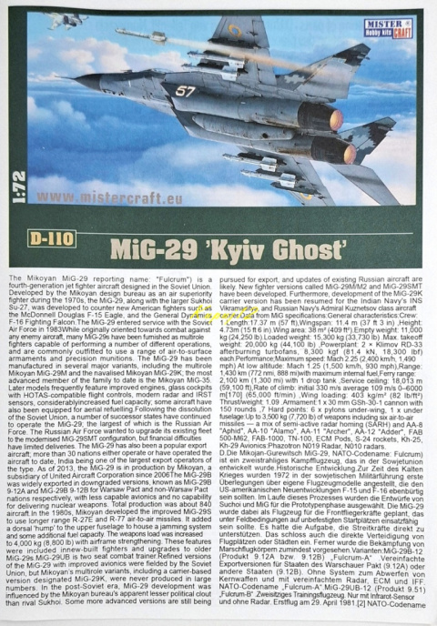 MODEL samolot do sklejania MiG-29 Duch Kijowa+ podkład, farby,lakier, wash MODEL samolot do sklejania MiG-29 Duch Kijowa+ podkład, farby,lakier, wash