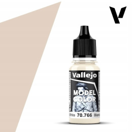 VALLEJO MODEL COLOR 021 Farba modelarska akrylowa 70766 CREAM WHITE18ml