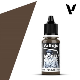VALLEJO MODEL COLOR 129 Farba modelarska akrylowa 70826 MEDIUM BROWN 18 ml