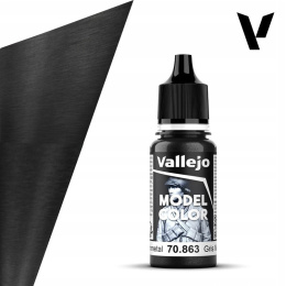VALLEJO MODEL COLOR 198 Farba akrylowa 70863 GUNMETAL GREY ( metalic ) 18ml