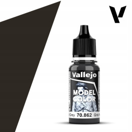 VALLEJO MODEL COLOR 185 Farba modelarska akrylowa 70862 BLACK GREY 18 ml