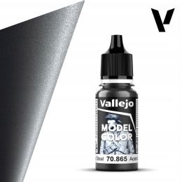 VALLEJO MODEL COLOR 196 Farba akrylowa 70865 OILY STEEL ( metalic ) 18ml