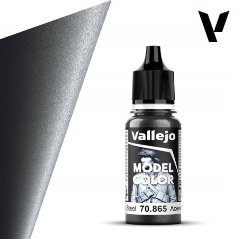 VALLEJO MODEL COLOR 196 Farba akrylowa 70865 OILY STEEL ( metalic ) 18ml VALLEJO MODEL COLOR 196 Farba akrylowa 70865 OILY STEEL ( metalic ) 18ml