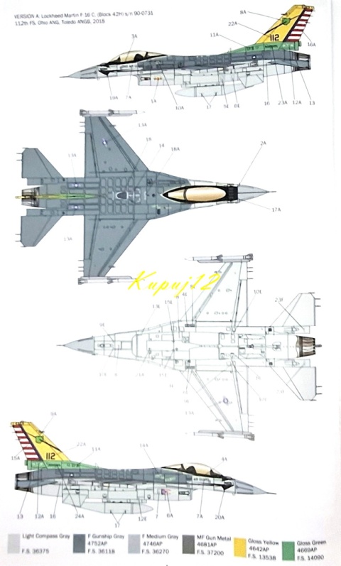 MODEL samolot do sklejania F-16C Fighting Falcon+klej, pędzle, farby,lakier MODEL samolot do sklejania F-16C Fighting Falcon+klej, pędzle, farby,lakier