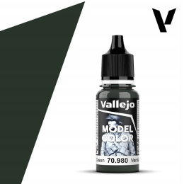 VALLEJO MODEL COLOR 080 Farba modelarska akrylowa 70980 BLACK GREEN 18 ml