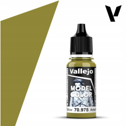 VALLEJO MODEL COLOR 120 Farba modelarska akrylowa 70978 DARK YELLOW 18 ml