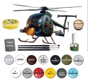 MODEL amerykańskiego śmigłowca AH-6 Night Fox Italeri Skala 1:72 + farby