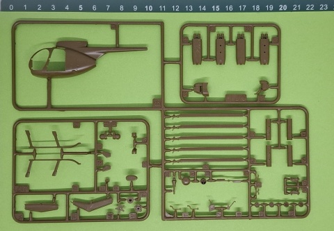 MODEL amerykańskiego śmigłowca AH-6 Night Fox Italeri Skala 1:72 + farby MODEL amerykańskiego śmigłowca AH-6 Night Fox Italeri Skala 1:72 + farby