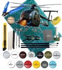 MODEL amerykańskiego śmigłowca AH-6 Night Fox Italeri Skala 1:72 + farby