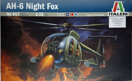 MODEL amerykańskiego śmigłowca AH-6 Night Fox Italeri Skala 1:72 + farby