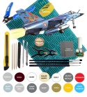 MODEL samolotu do sklejania MIRAGE F.1C + farby, klej, pędzelki, narzędzia