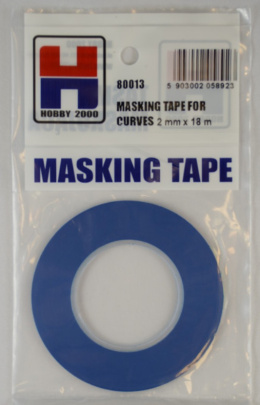 Taśma maskująca modelarska papierowa do odcinania kolorów, masking tape Hobby 2000 80003 2 mm