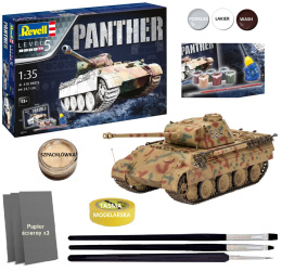 Model Czołgu Pantera Panther zestaw z farbami klejem Revell + dużo dodatków