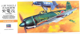 MODEL samolotu Kawanishi N1K2 J2 japoński samolot myśliwski Hasegawa skala1:72