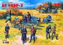 MODEL samolotu Messerschmitt Bf 109F-2 z personelem ICM Skala 1:48