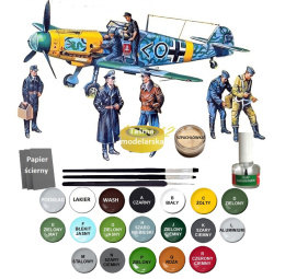 MODEL samolotu Messerschmitt Bf 109F-2 z personelem ICM Skala 1:48