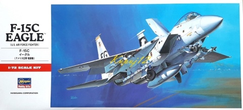 Model samolotu do sklejania F-15C EAGLE amerykański myśliwec Hasgawa skala 1:72