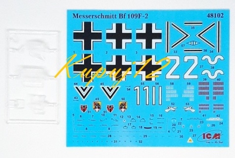 MODEL samolotu plastikowego Messerschmitt Bf 109F-2 ICM Skala 1:48 MODEL samolotu plastikowego Messerschmitt Bf 109F-2 ICM Skala 1:48