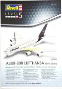 AIRBUS A380 800 New Livery duży plastikowy model samolotu pasażerskiego Lufthansa Revell skala 1:144