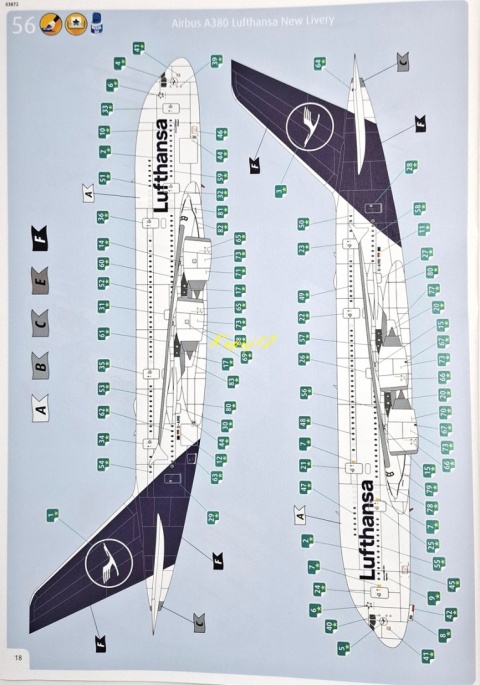AIRBUS A380 800 New Livery duży plastikowy model samolotu pasażerskiego Lufthansa Revell skala 1:144 AIRBUS A380 800 New Livery duży plastikowy model samolotu pasażerskiego Lufthansa Revell skala 1:144