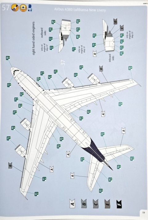 AIRBUS A380 800 New Livery duży plastikowy model samolotu pasażerskiego Lufthansa Revell skala 1:144 AIRBUS A380 800 New Livery duży plastikowy model samolotu pasażerskiego Lufthansa Revell skala 1:144