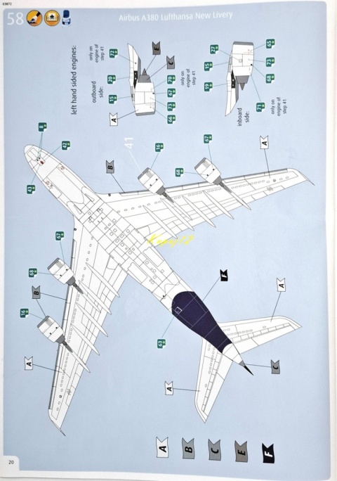 AIRBUS A380 800 New Livery duży plastikowy model samolotu pasażerskiego Lufthansa Revell skala 1:144 AIRBUS A380 800 New Livery duży plastikowy model samolotu pasażerskiego Lufthansa Revell skala 1:144