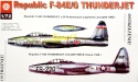 MODEL samocmolotu REPUBLIC F48 E/G THUNDERJET Plastyk Skala 1:72