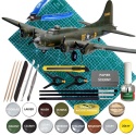 MODEL samolotu B-17F Flying Fortress (Latająca Forteca) + mata A3, klej, farby...