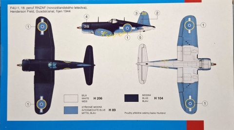MODEL samolotu do sklejania F4U-1 Corsair Smer Skala 1 :72 0835 MODEL samolotu do sklejania F4U-1 Corsair Smer Skala 1 :72 0835