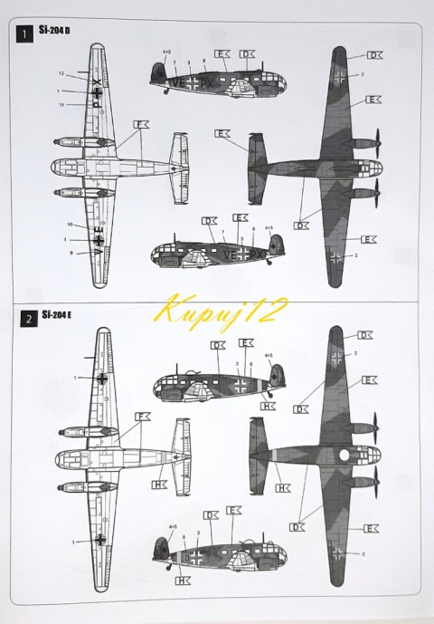 MODEL samolotu do sklejania Siebel Si 204 D/E Smer Skala 1:72 MODEL samolotu do sklejania Siebel Si 204 D/E Smer Skala 1:72