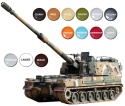 PLASTIKOWY model do sklejania K9A1 Haubica samobieżna Polskie Siły Zbrojne + farby akrylowe, podkład do farb akrylowych...