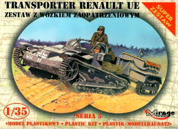 PLASTIKOWY model do sklejania francuski Transporter RENAULT UE + farby akrylowe, podkład do farb akrylowych...